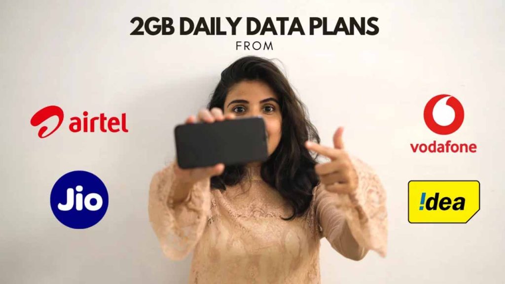 Airtel jio Vodafone Idea 84 days 2gb perday data plan